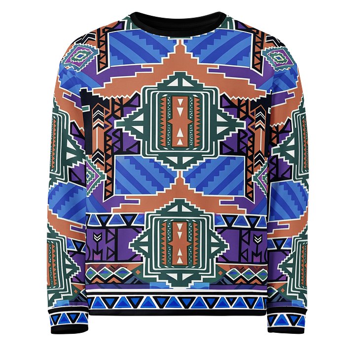 The 90s Aztec Blue/Purple Sweatshirt product image (1)