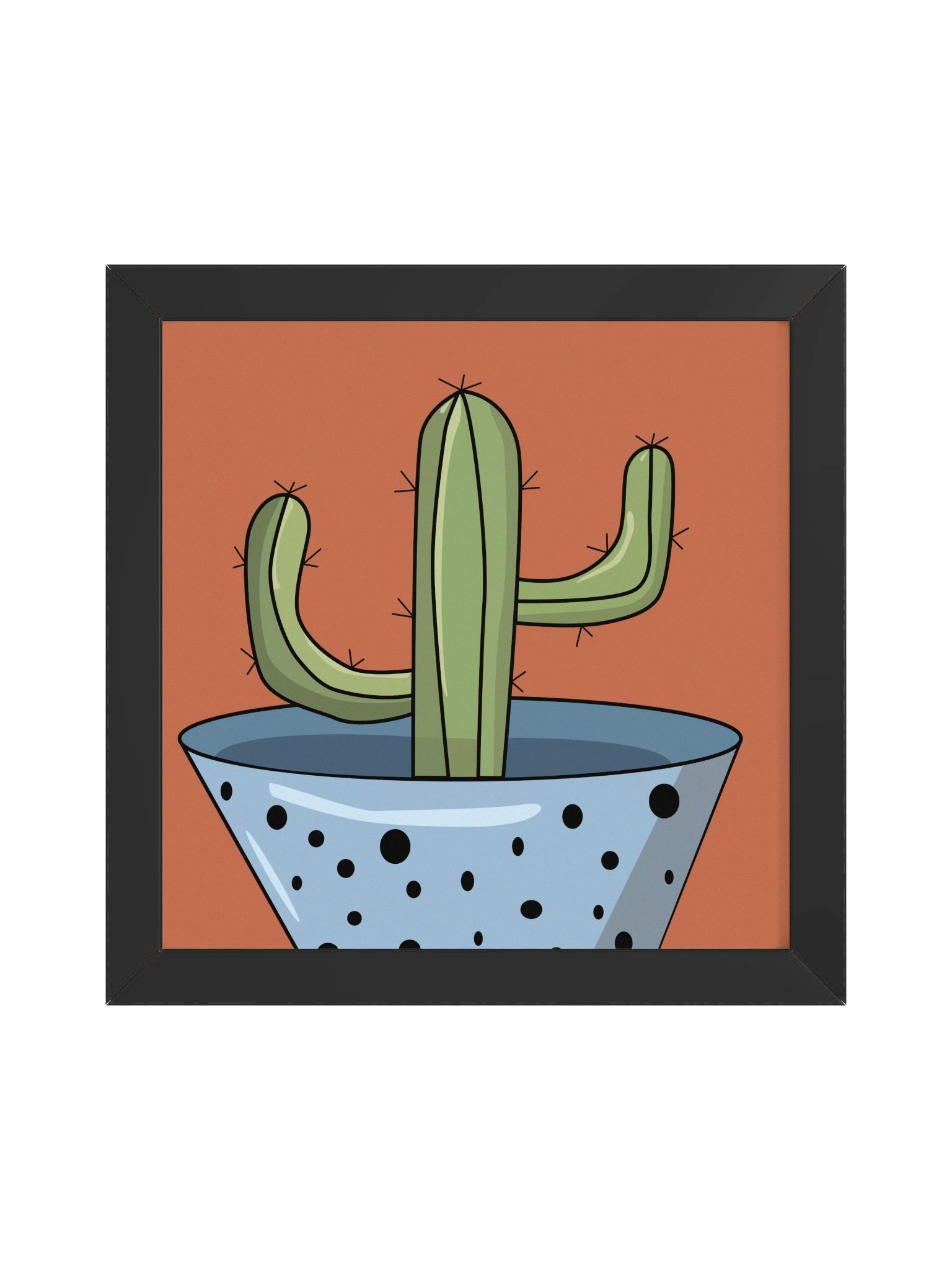 Free Hugs: Illustrated Desert Saguaro Framed Print product image (2)