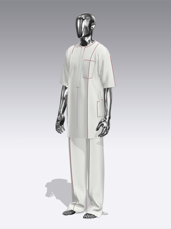 Plain Kaftan I Clo3d file (zprj) product image (1)