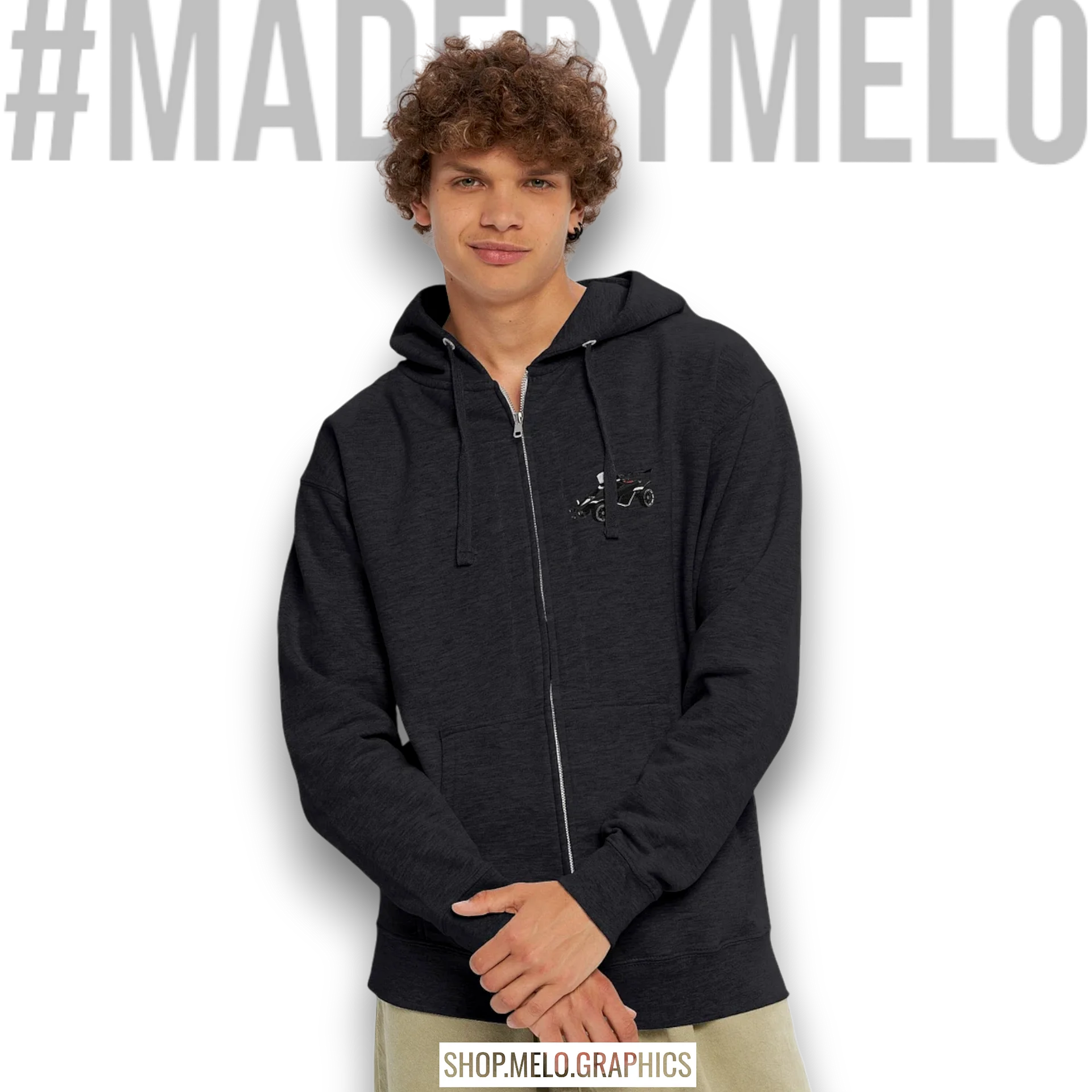 Fancy Carball Bot - Classic Zip Hoodie | #MadeByMELO product image (4)