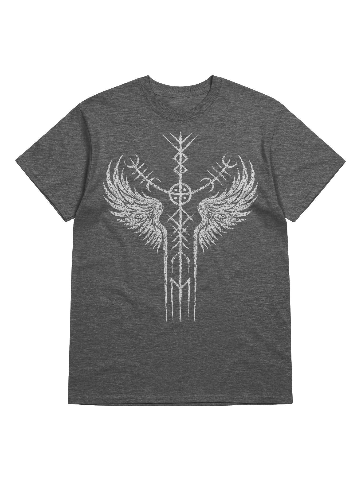 Carved Valkyrie Stave Heavyweight T-Shirt product image (6)