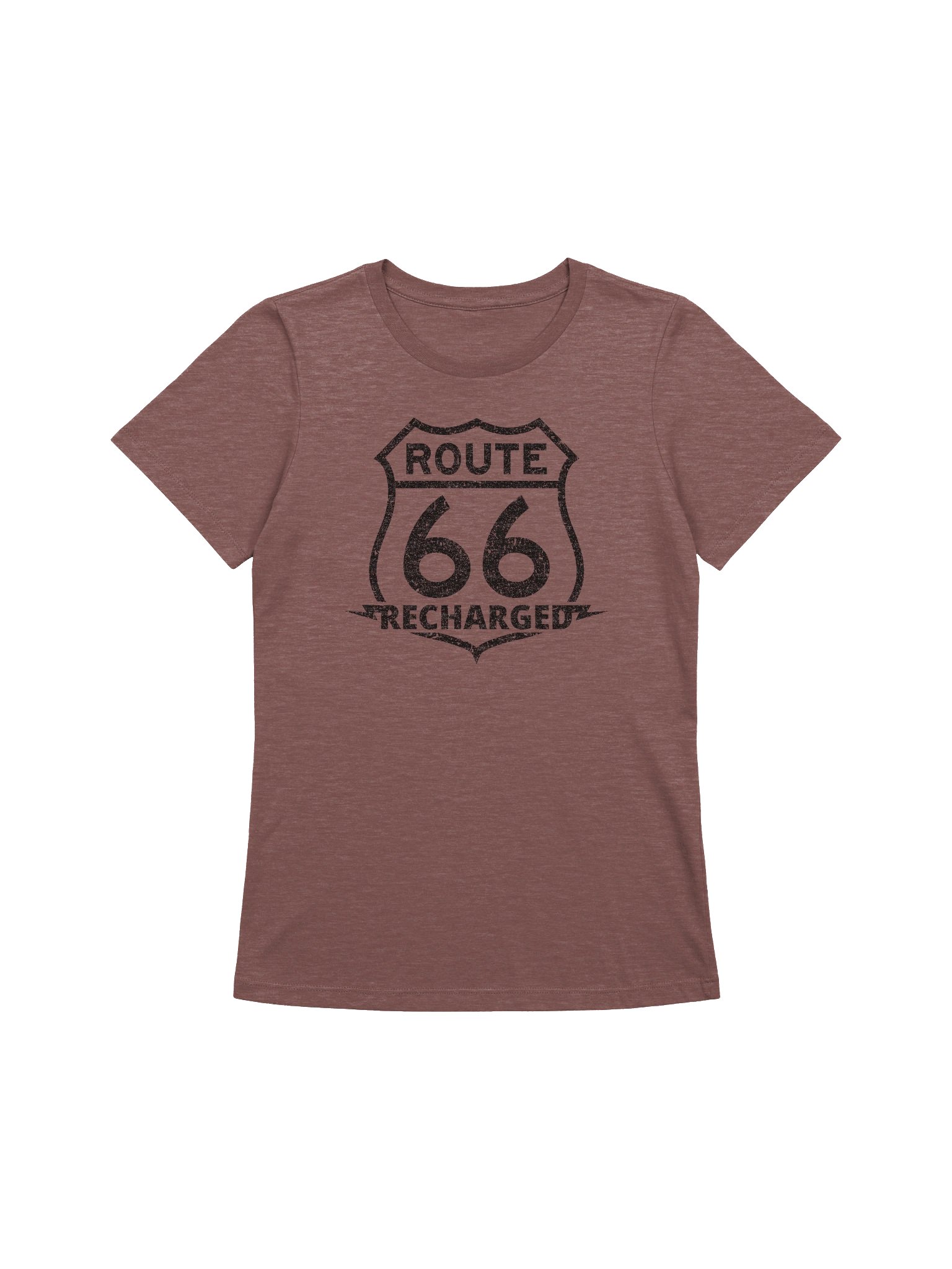 Route 66 Recharged - Black Faded Shield Outline (Womens) product image (7)
