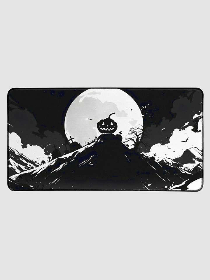 Jack-O-Lantern Halloween Black & White Mousepad product image (1)