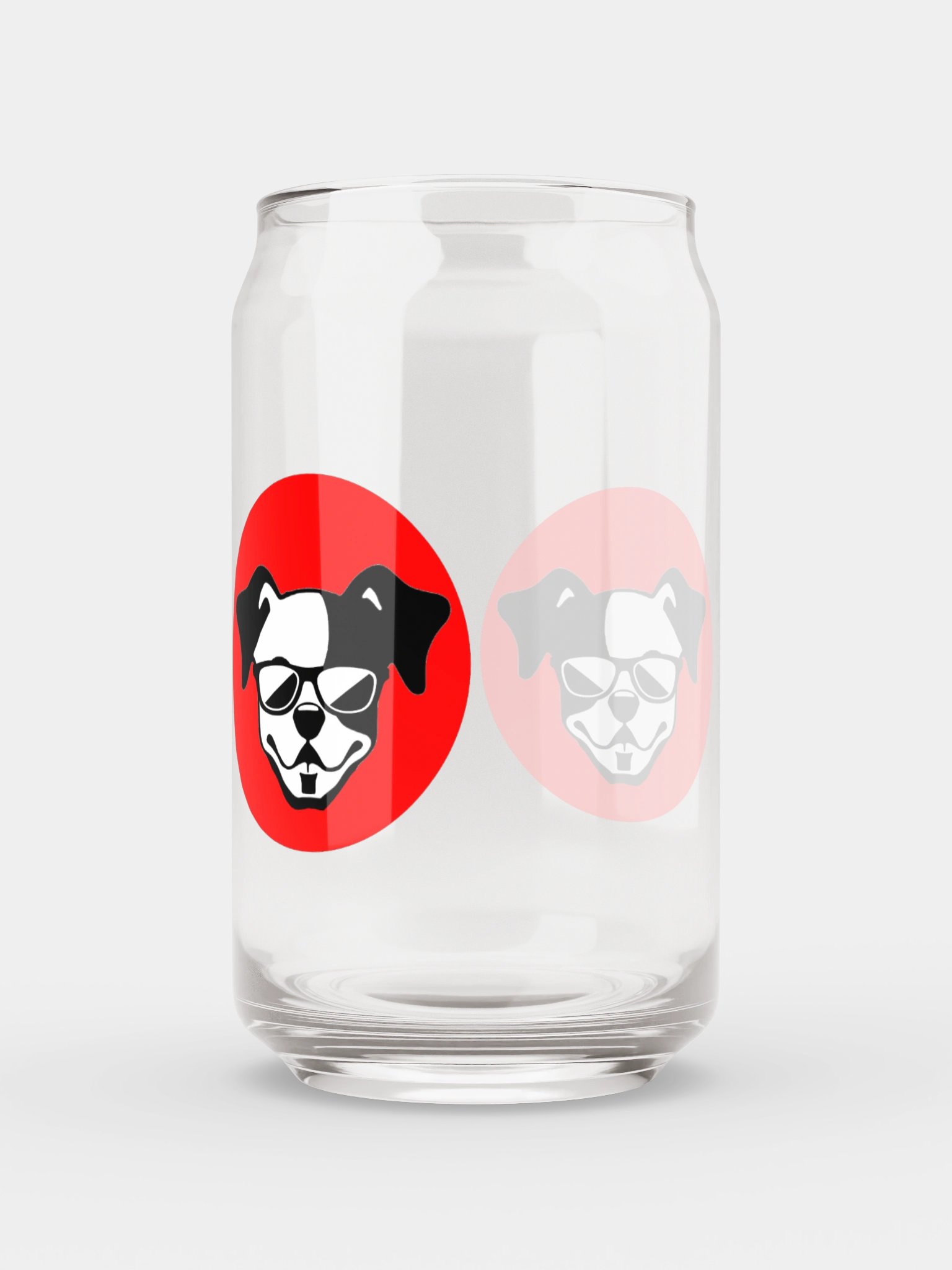 Red Logo Can Shaped Glass product image (1)