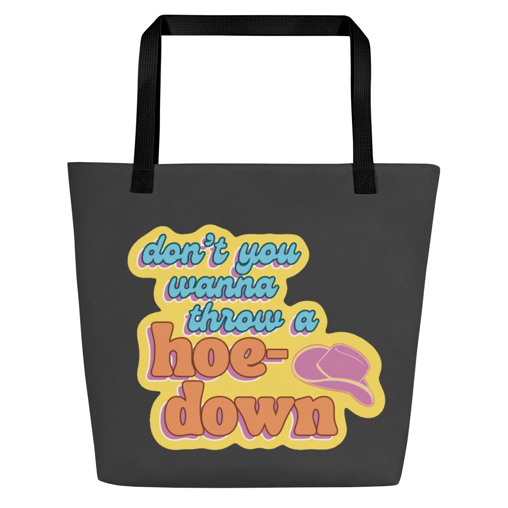 Don't You Wanna Throw a Hoedown Black Tote Bag product image (1)