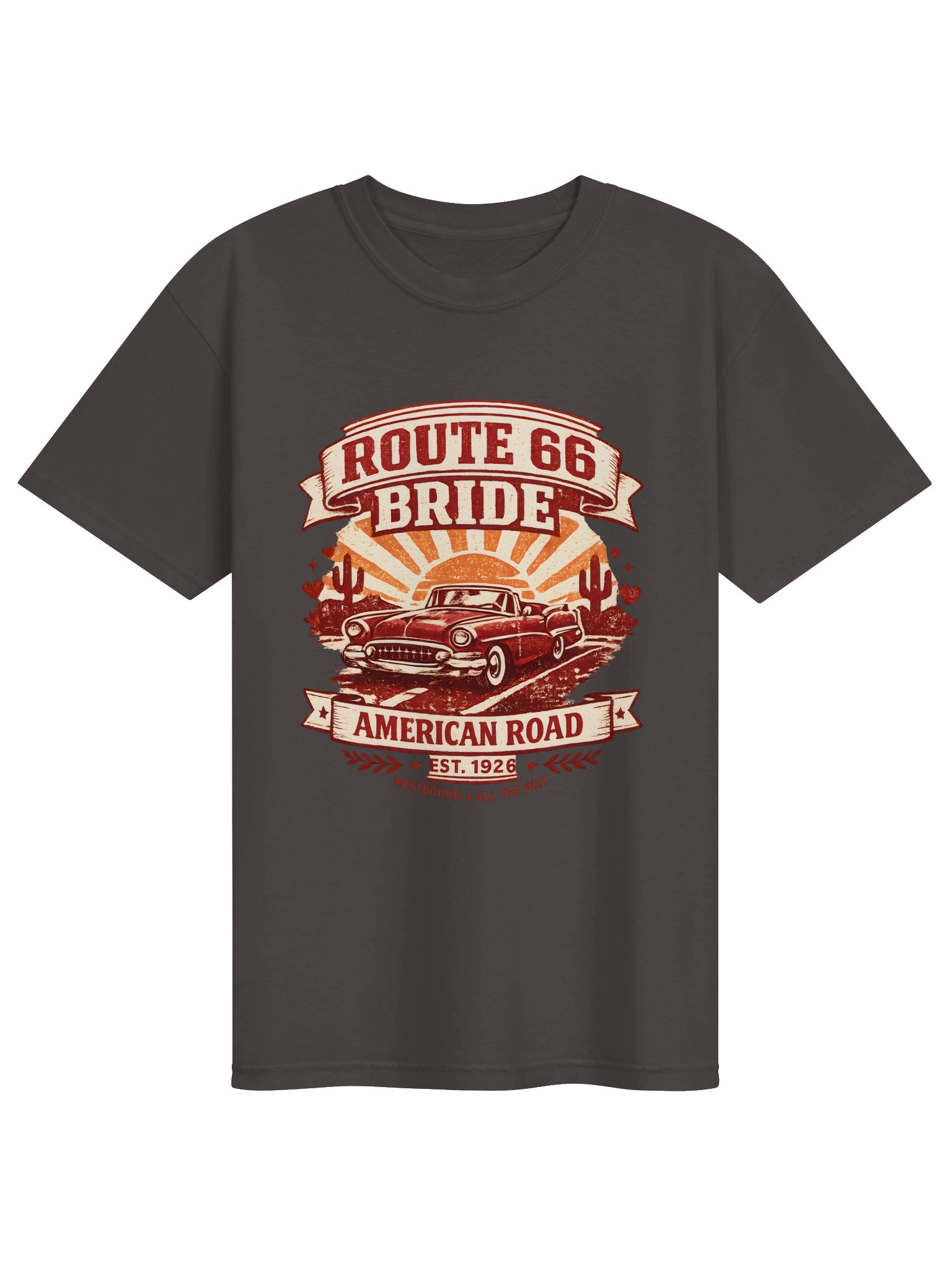 Route 66 Bride Retro Road Trip Tee product image (81)