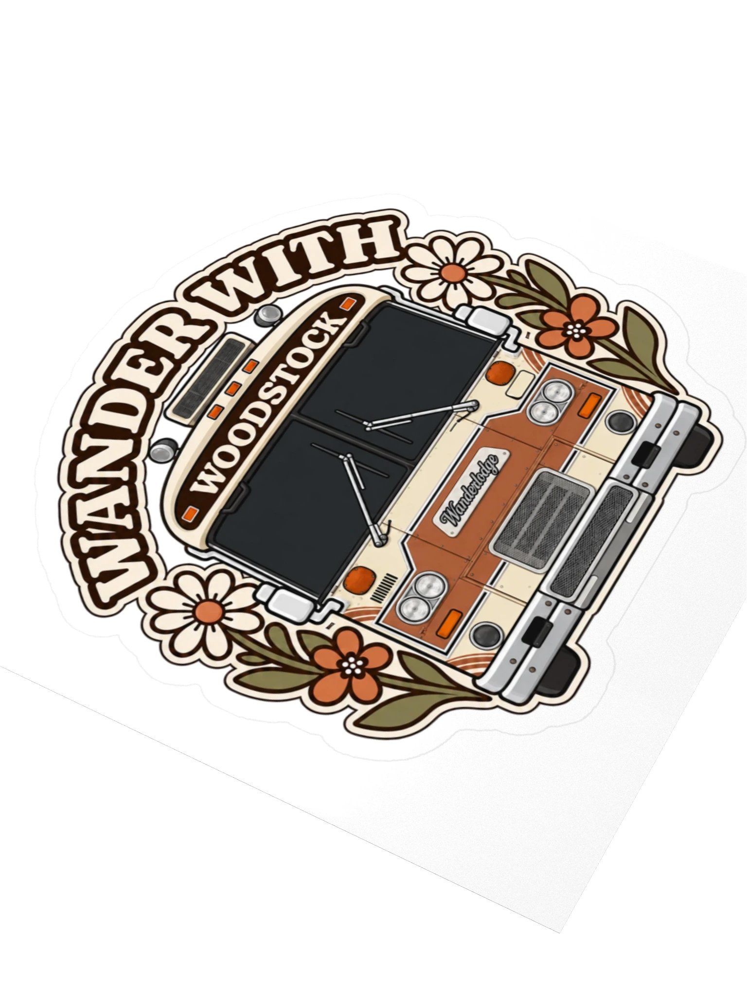Woodstock Wildflower Sticker — Dark Windshield product image (3)