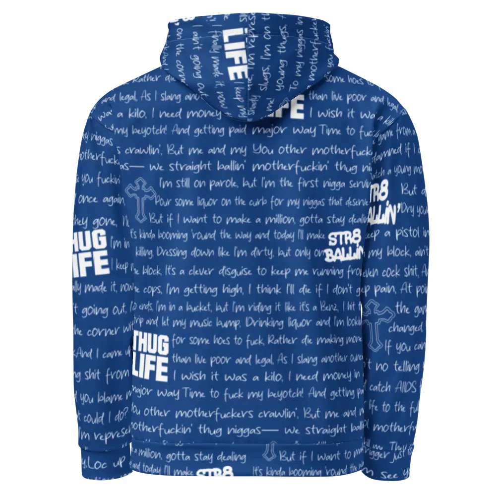 Str8 Ballin' - 2Pac - BLUE - Unisex Hoodie product image (3)