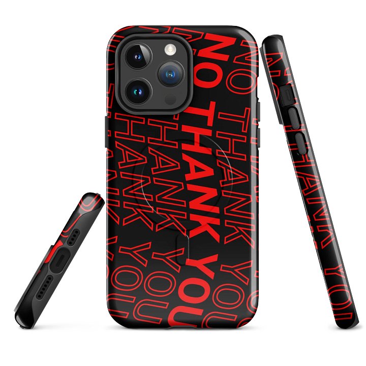 No Thank You iPhone Case - black product image (4)