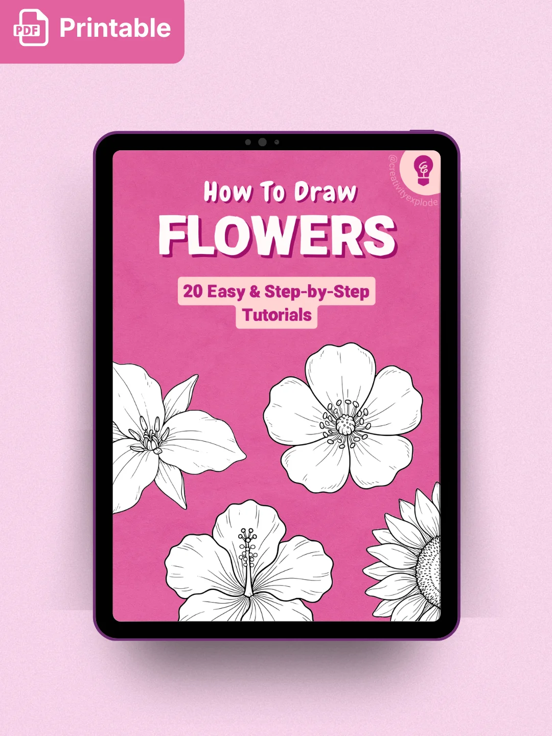 How To Draw Flowers: Printable Guide product image (1)