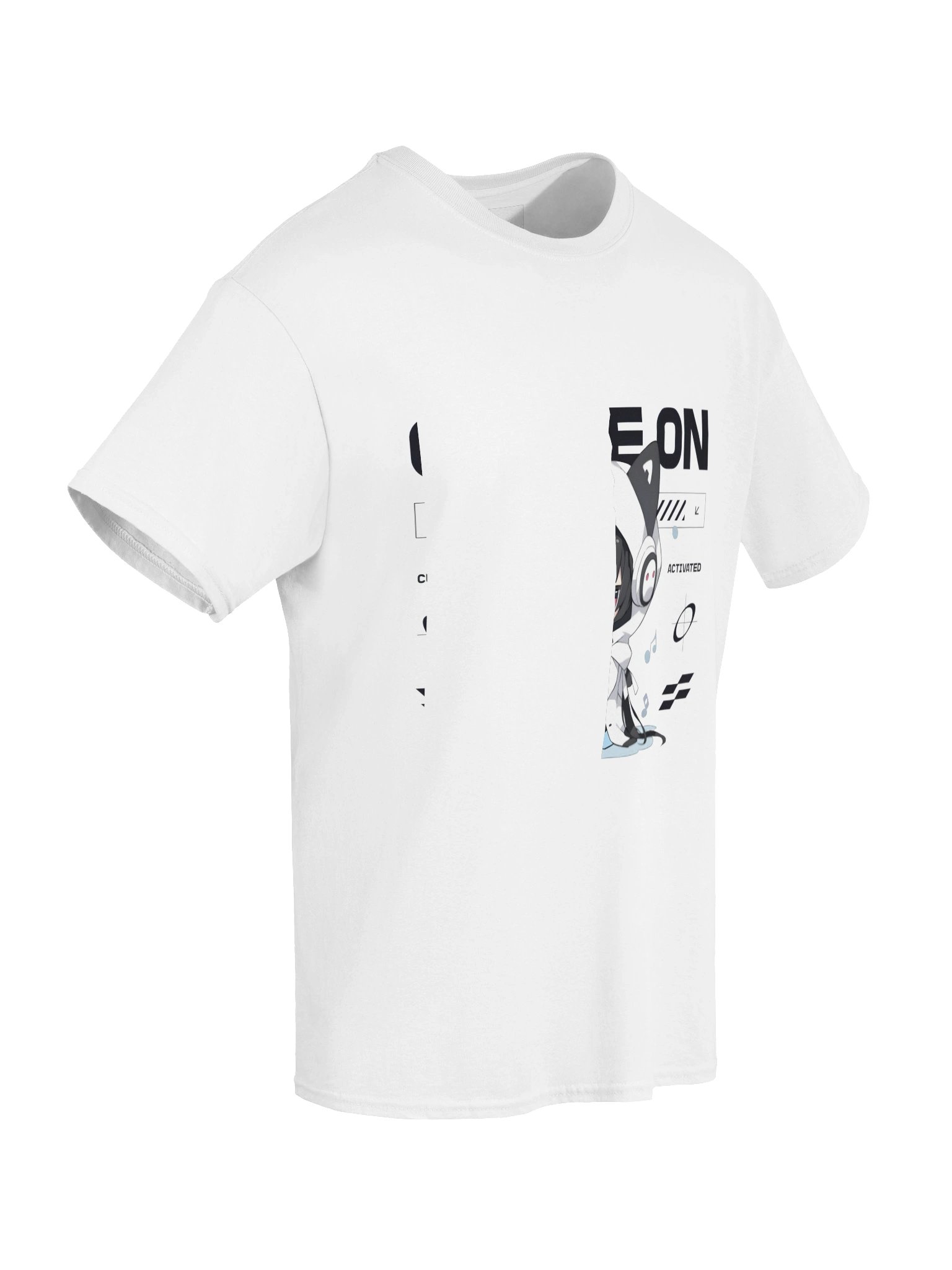 "Game On – Cuteness Activated" T-Shirt – White Oversized ANIME Graphic Tee product image (6)