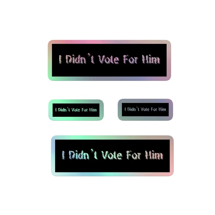 Resistor, I Didn't Vote for Him(words only), Holo Sticker Pack product image (2)