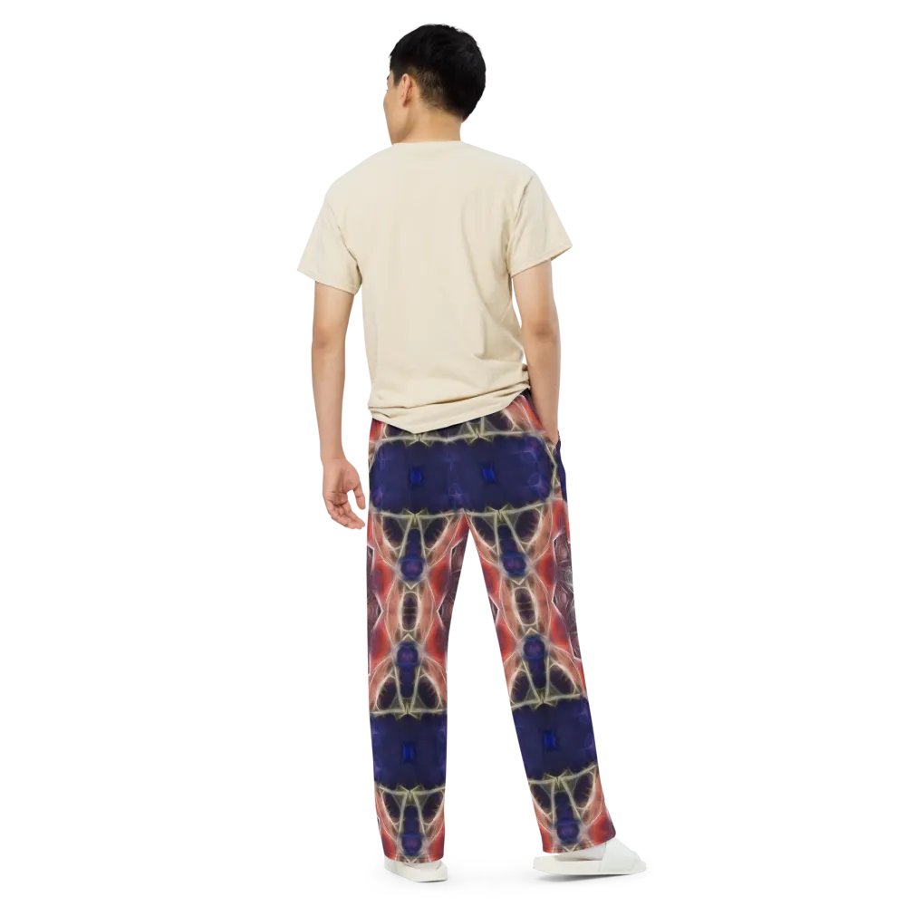 Peachy and Yellow Kaleidoscope Wideleg Pants product image (5)