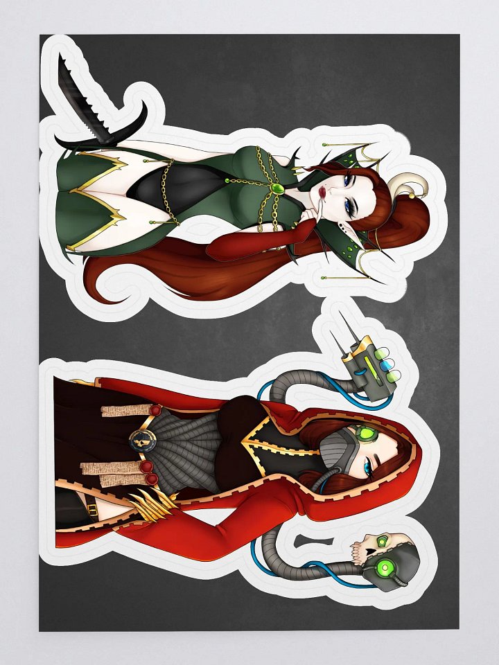 Lady Vlek'Thael and Ivallux Hezt Sticker Sheet product image (2)