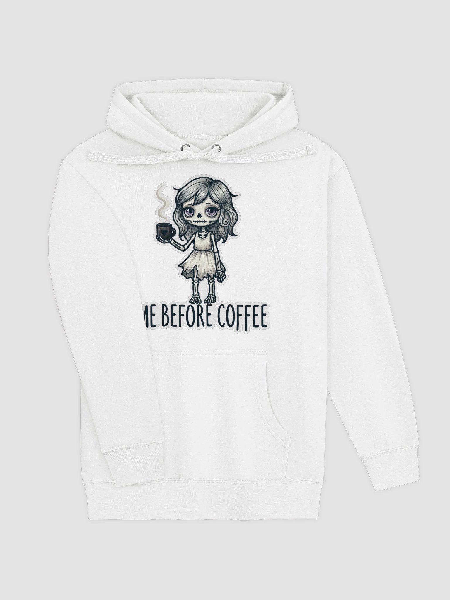 "Me Before Coffee" Skeleton Girl Hoodie | Me Before Coffee Collection product image (4)