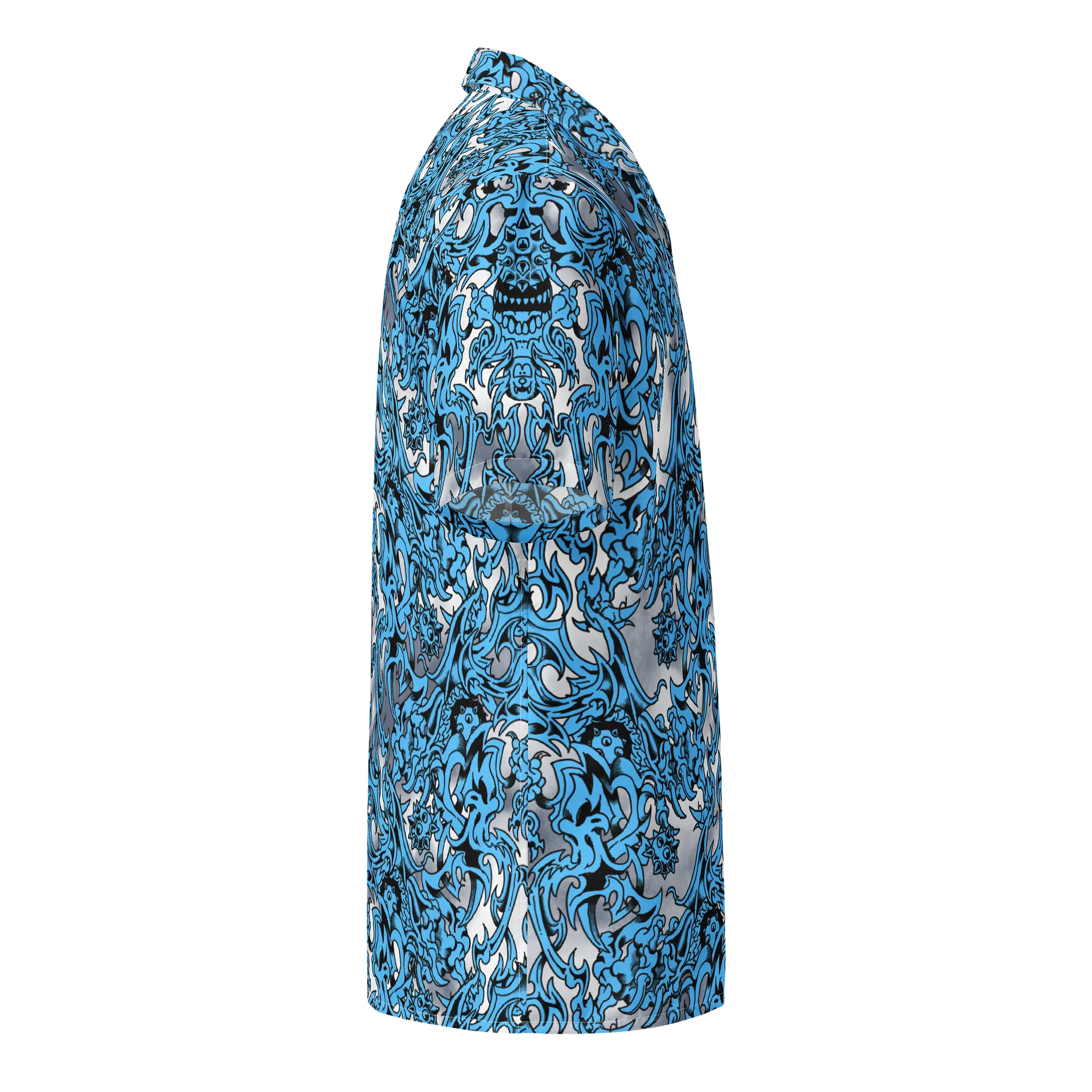 Blue Fire Hawaiian Shirt product image (4)