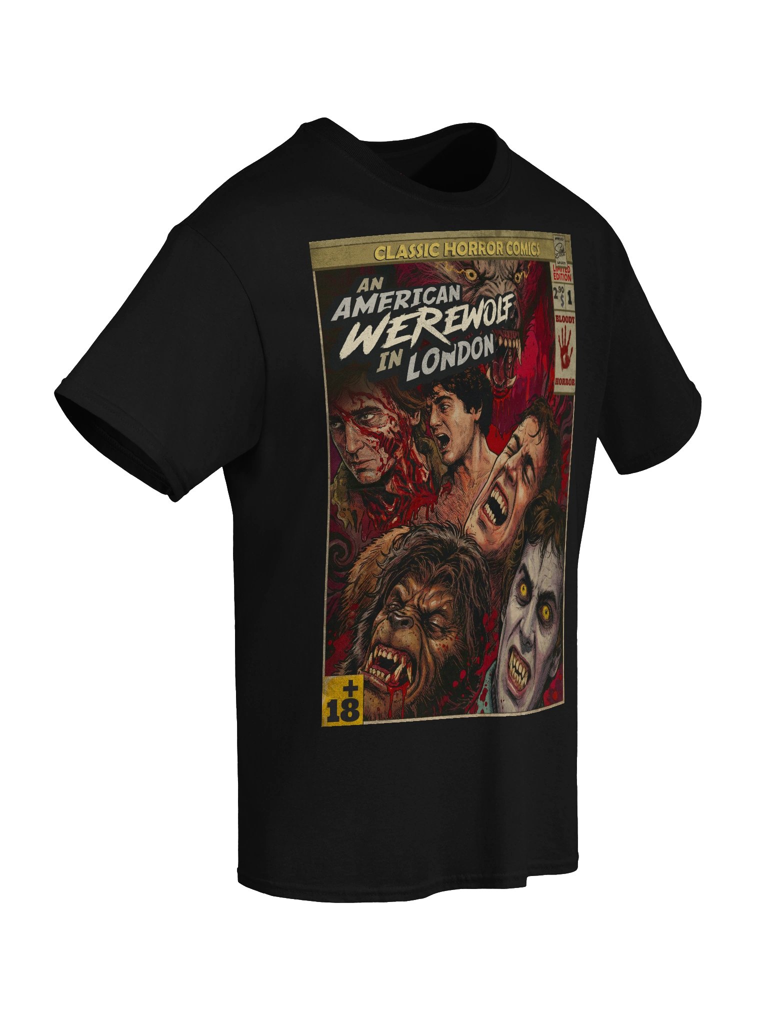 An American Werewolf in London Movie Comic Art T-Shirt product image (6)