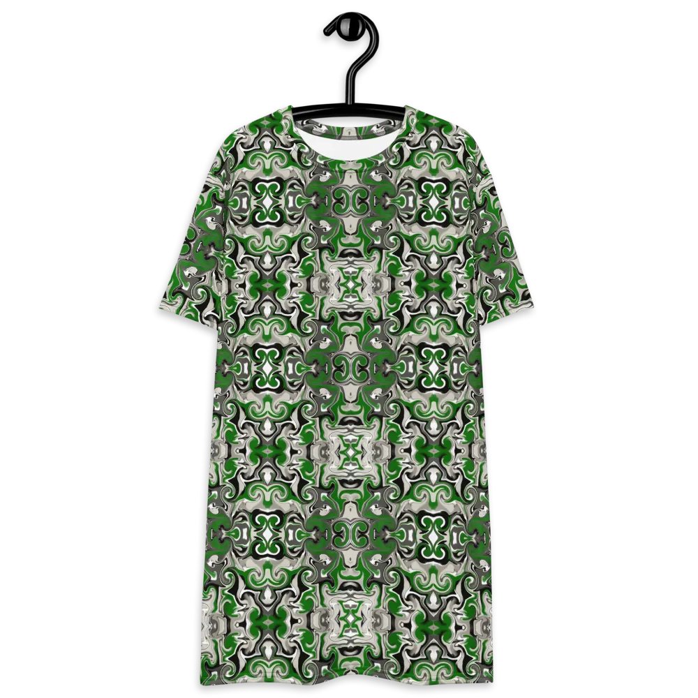 Green Baroque T-Shirt Dress product image (5)
