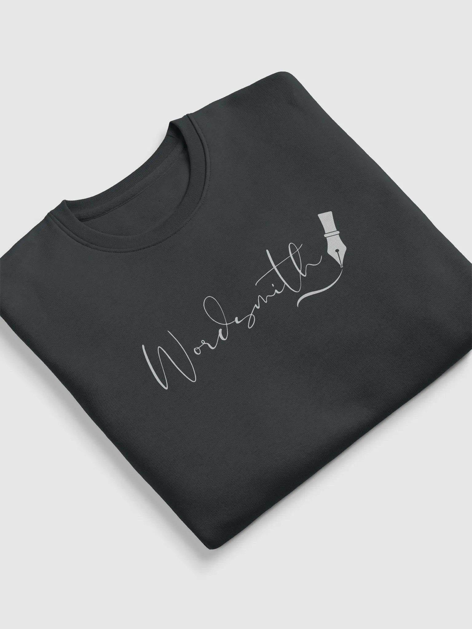 Wordsmith in silver grey unisex sweatshirt product image (10)