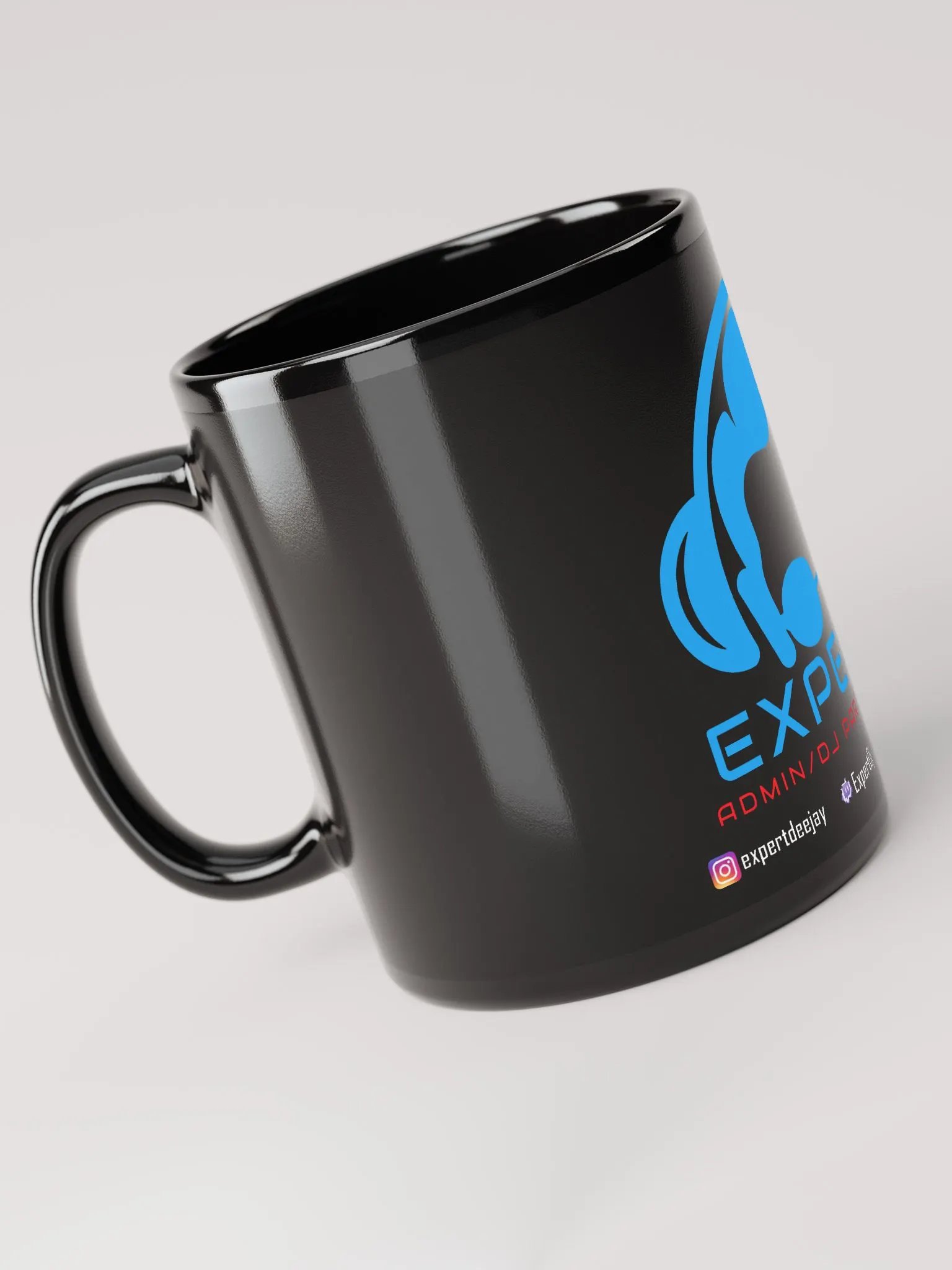 Glossy Mug Black Type 1 product image (3)