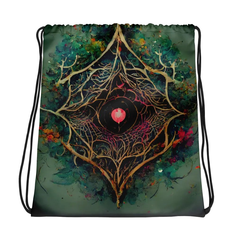 Rooted Heart All-Over Drawstring Bag product image (1)