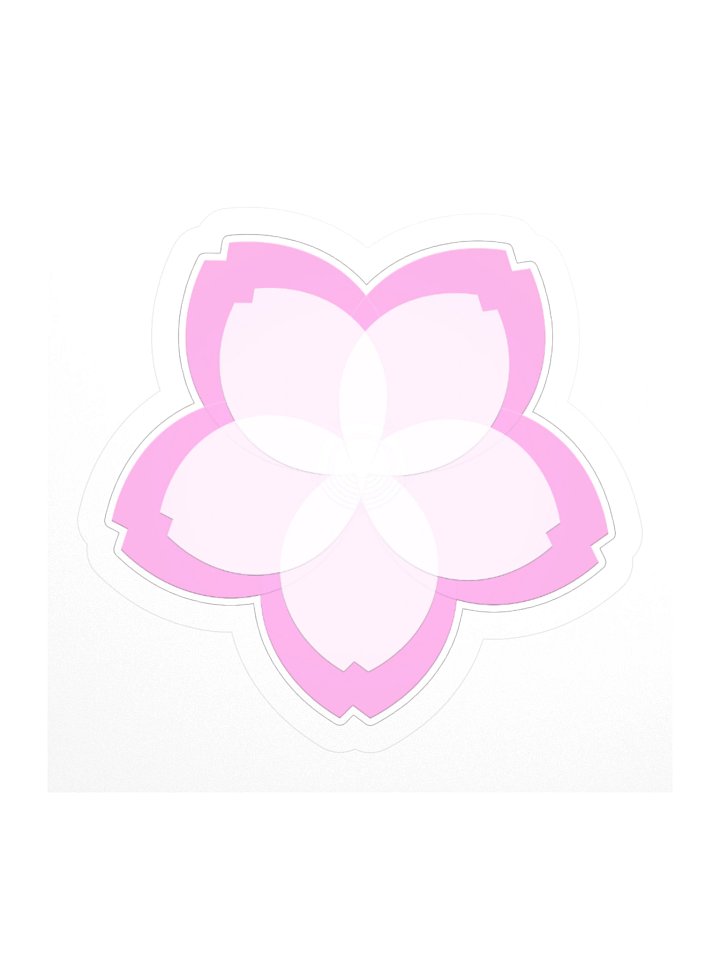 Deep Serenity Sakura Sticker in White product image (2)