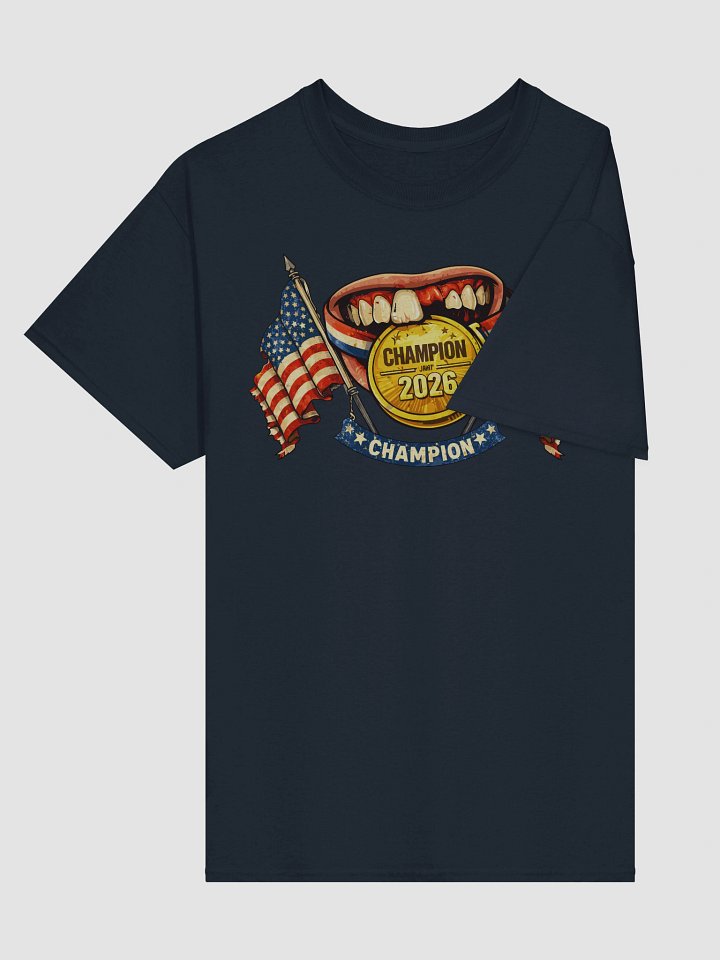 Jack Hughes Team USA Hockey Shirt | The "Toothless" Golden Goal Tee product image (1)