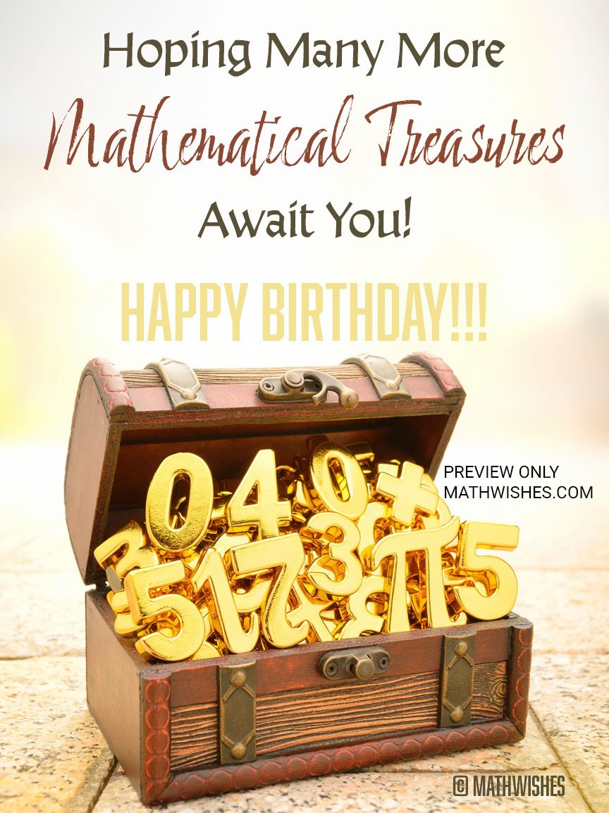 Math Birthday Card - Math Treasures product image (1)