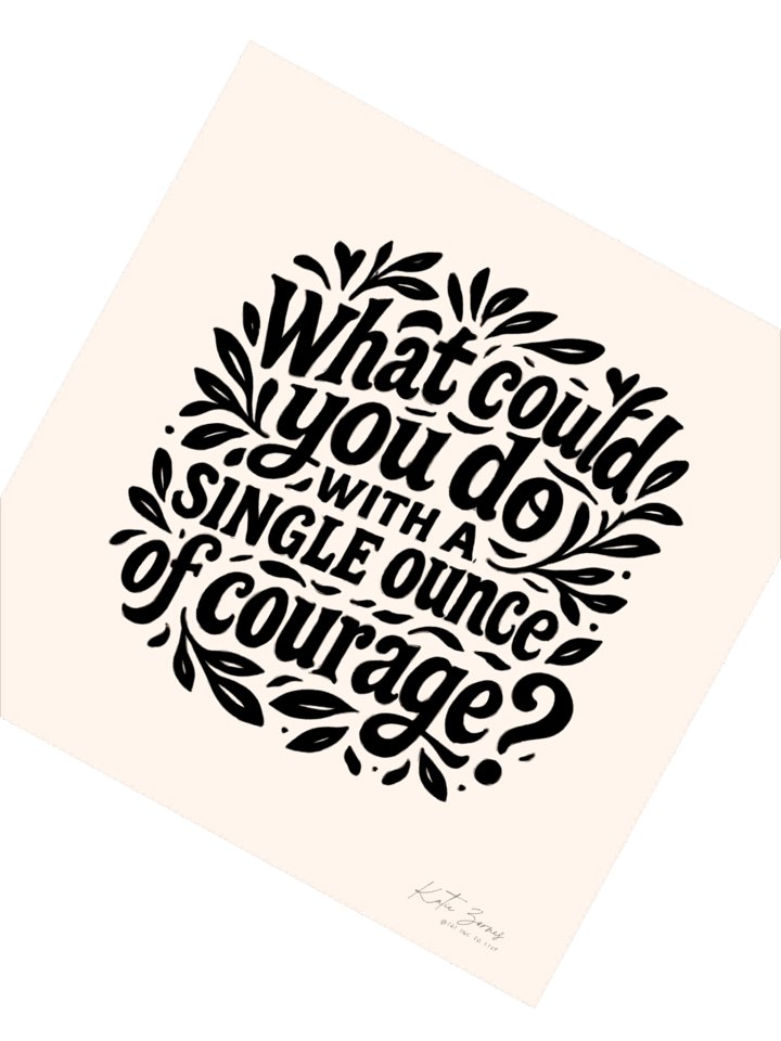 Courageous Floral Typography Sticker product image (4)