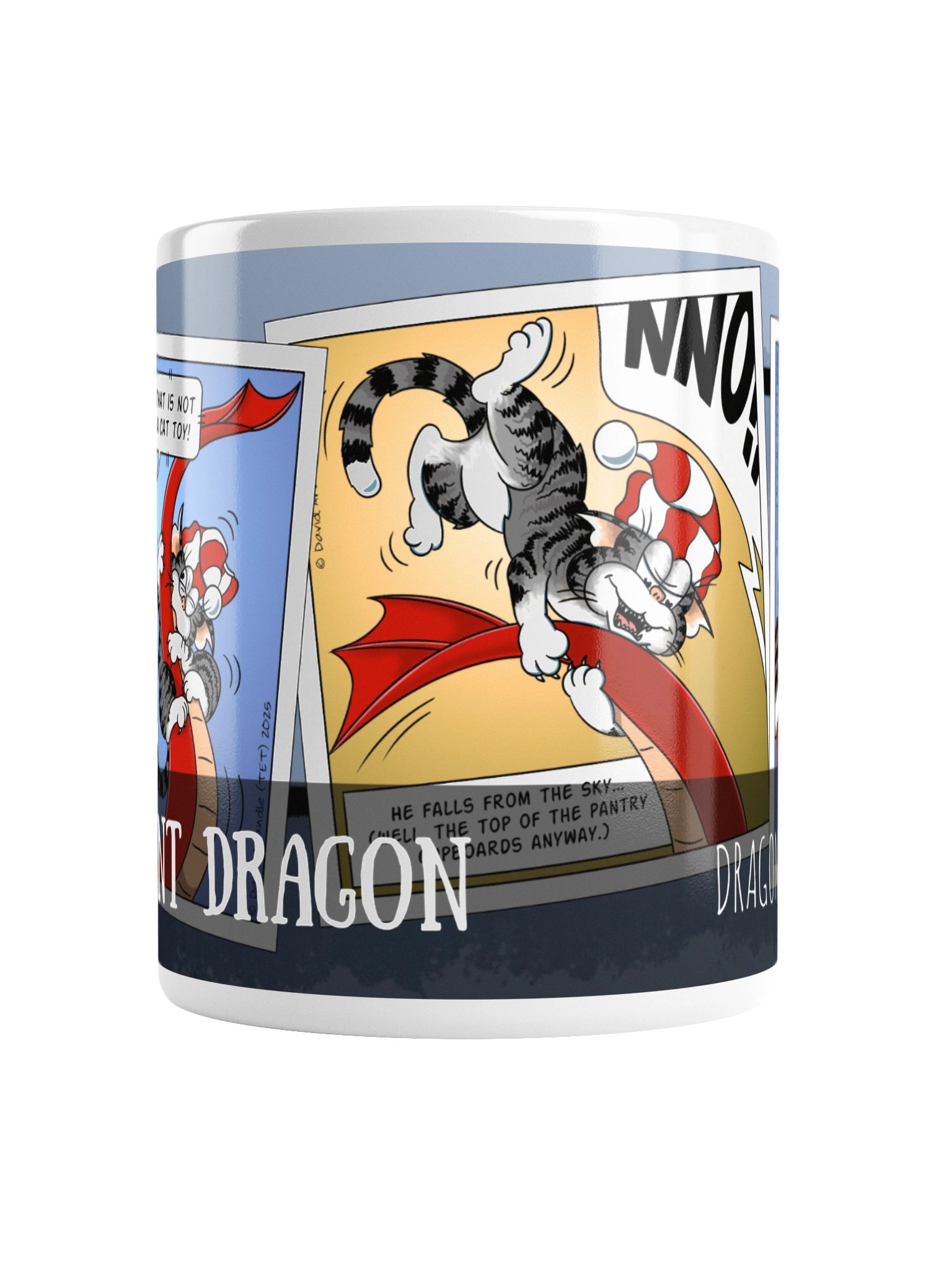 Resident Dragon Comic Dragon Tail Cat Toy Three-Panel Mug product image (2)
