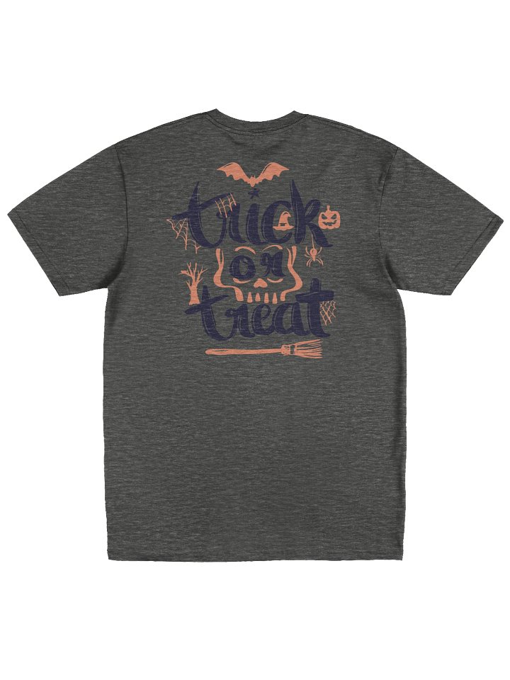 Halloween Trick or Treat Graphic T-Shirt – Unisex Spooky Pumpkin Tee, Soft Cotton, Light Blue product image (6)
