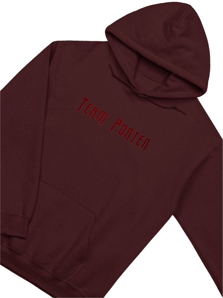 Team Porter Monochrome Embroidered Unisex Hoodie | Maroon/Maroon product image (2)