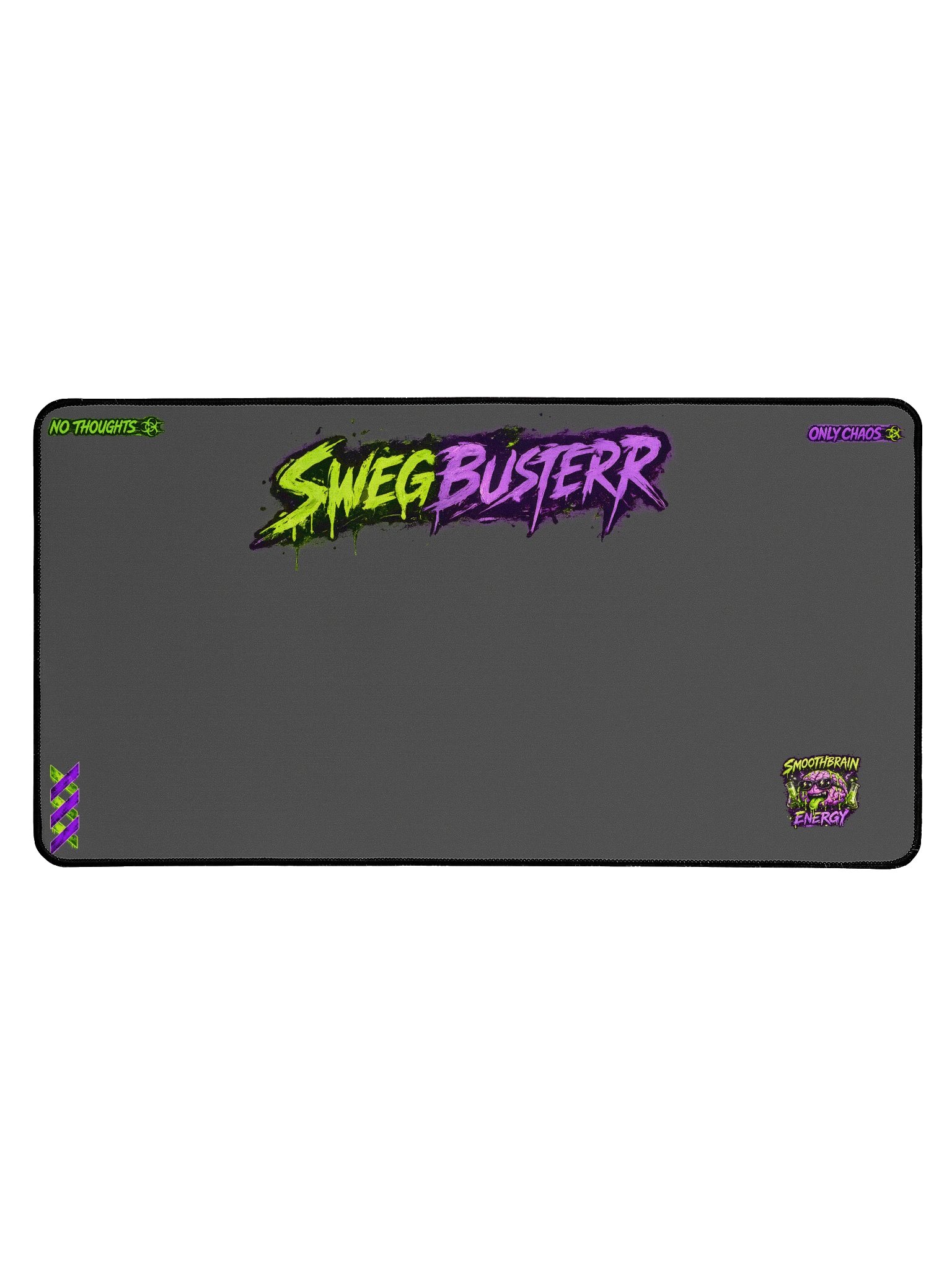 SWEG BUSTERR GREY Neon Graffiti Desk Mat (15.5 x 31.5 in) product image (1)
