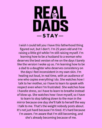 Day 103 Quote: ￼ I wish I had some perfect dad advice to give you guys, but I don’t. I’m literally figuring this out as I go....