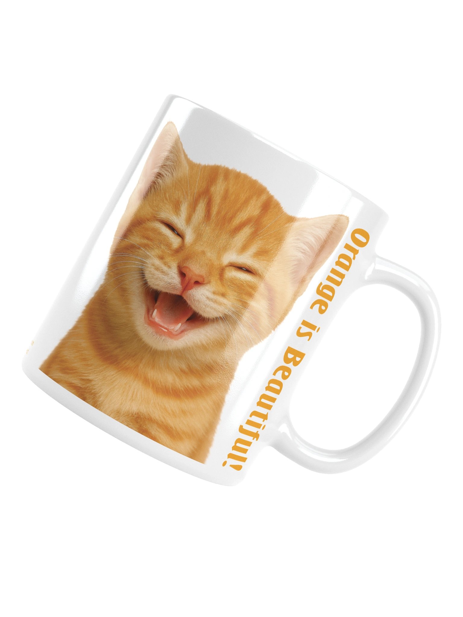 Mug: "Orange is Beautiful" with Beautiful Orange Tabby cat image product image (5)