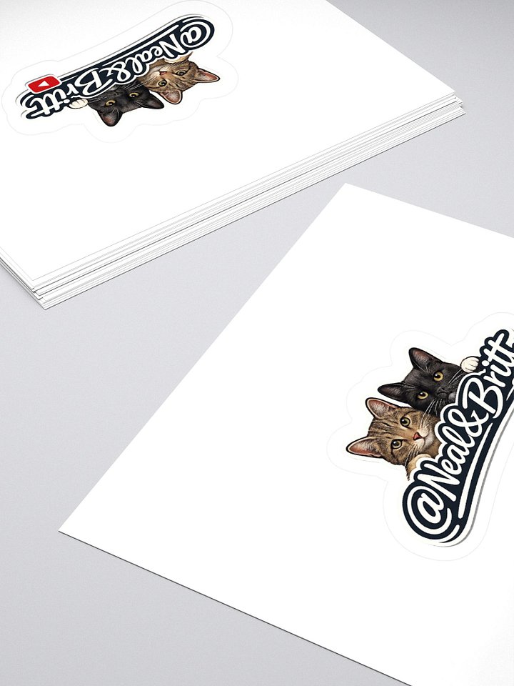 Cats - N&B Large Sticker product image (1)