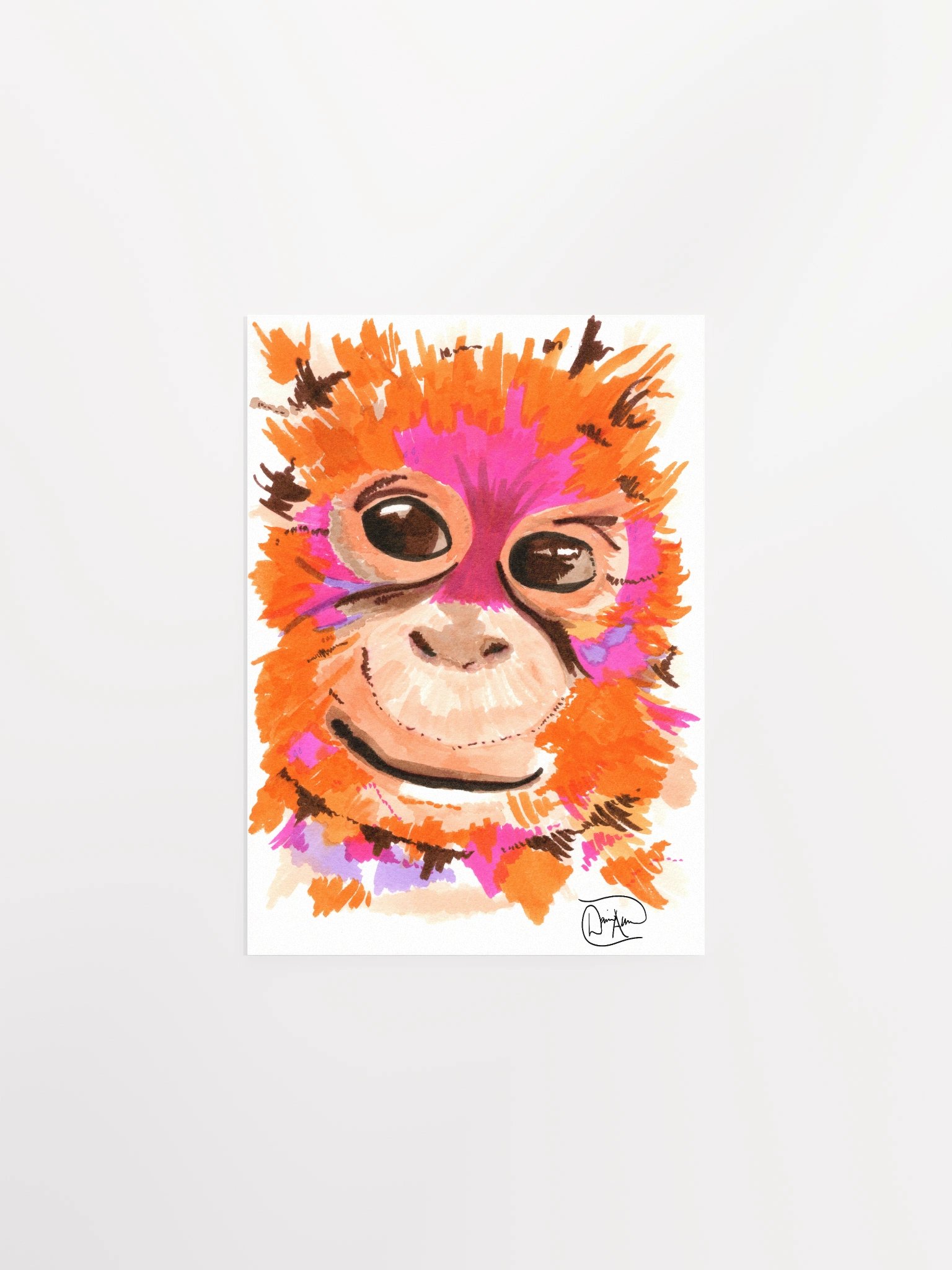Orangutan Watercolour Print product image (1)