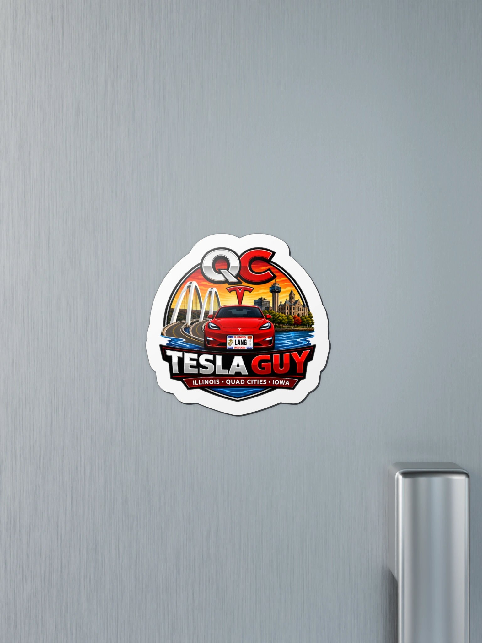 QC Tesla Guy Refrigerator magnet product image (4)