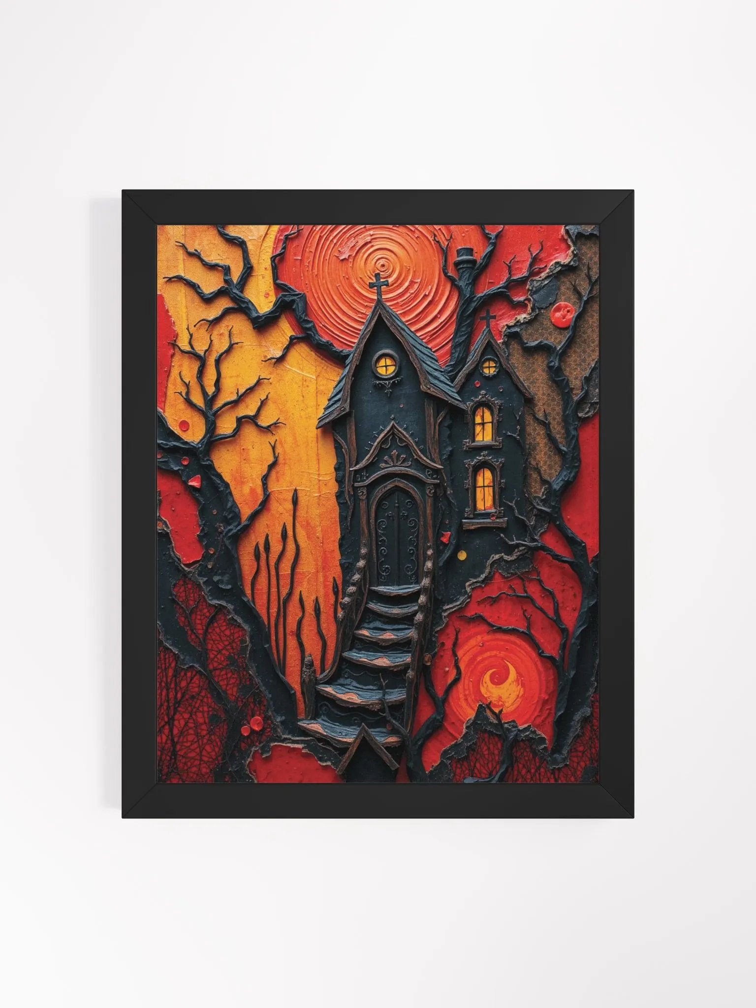 Infernal Gothic Manor Framed Print product image (10)