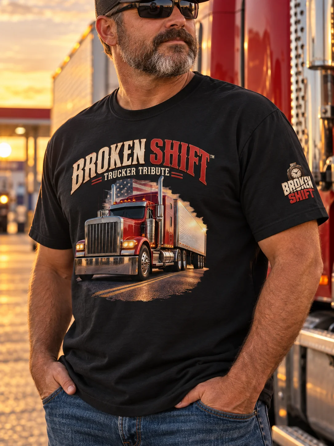 TRUCKER TRIBUTE — T-SHIRT -BROKEN SHIFT™ product image (1)