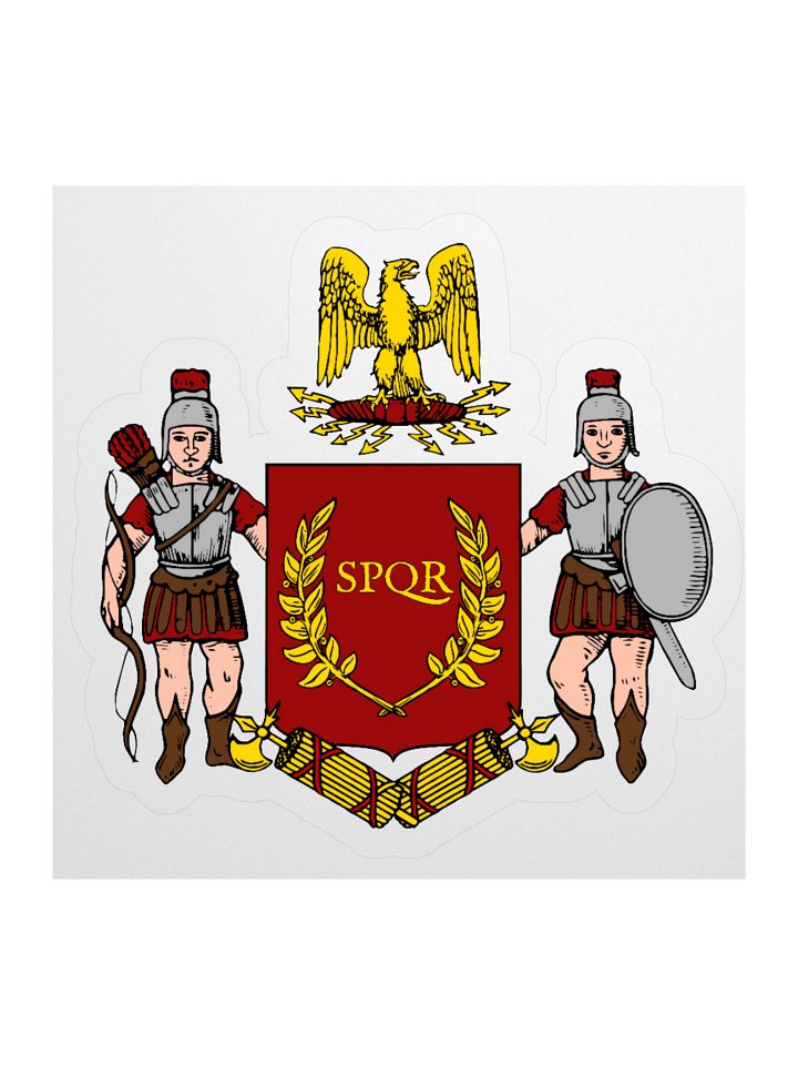 SPQR Roman Empire Crest Kiss Cut Sticker product image (3)