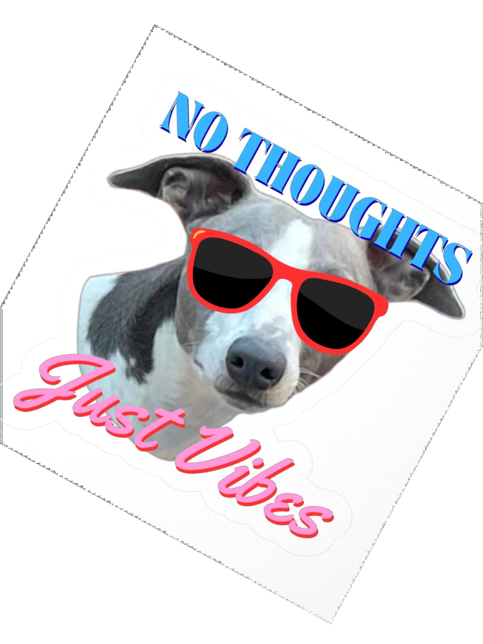 "No Thoughts, Just Vibes" Hervey sticker product image (2)