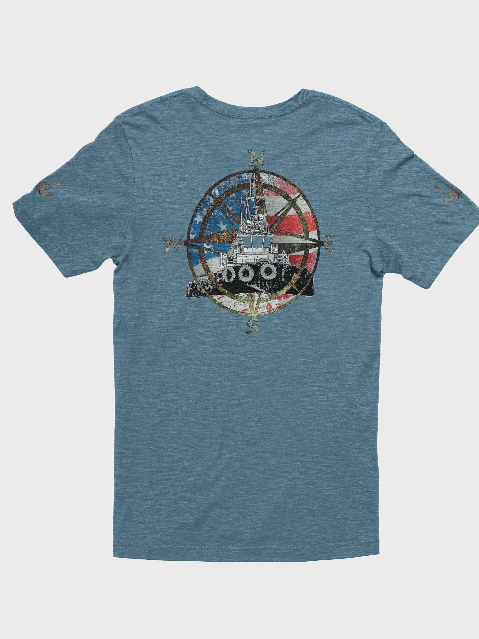 AF - Compass Rose & Tug Marshall Foss – Vigilant Marine Workwear | Twin Anchor Apparel Sternwatch Tee Line product image (3)