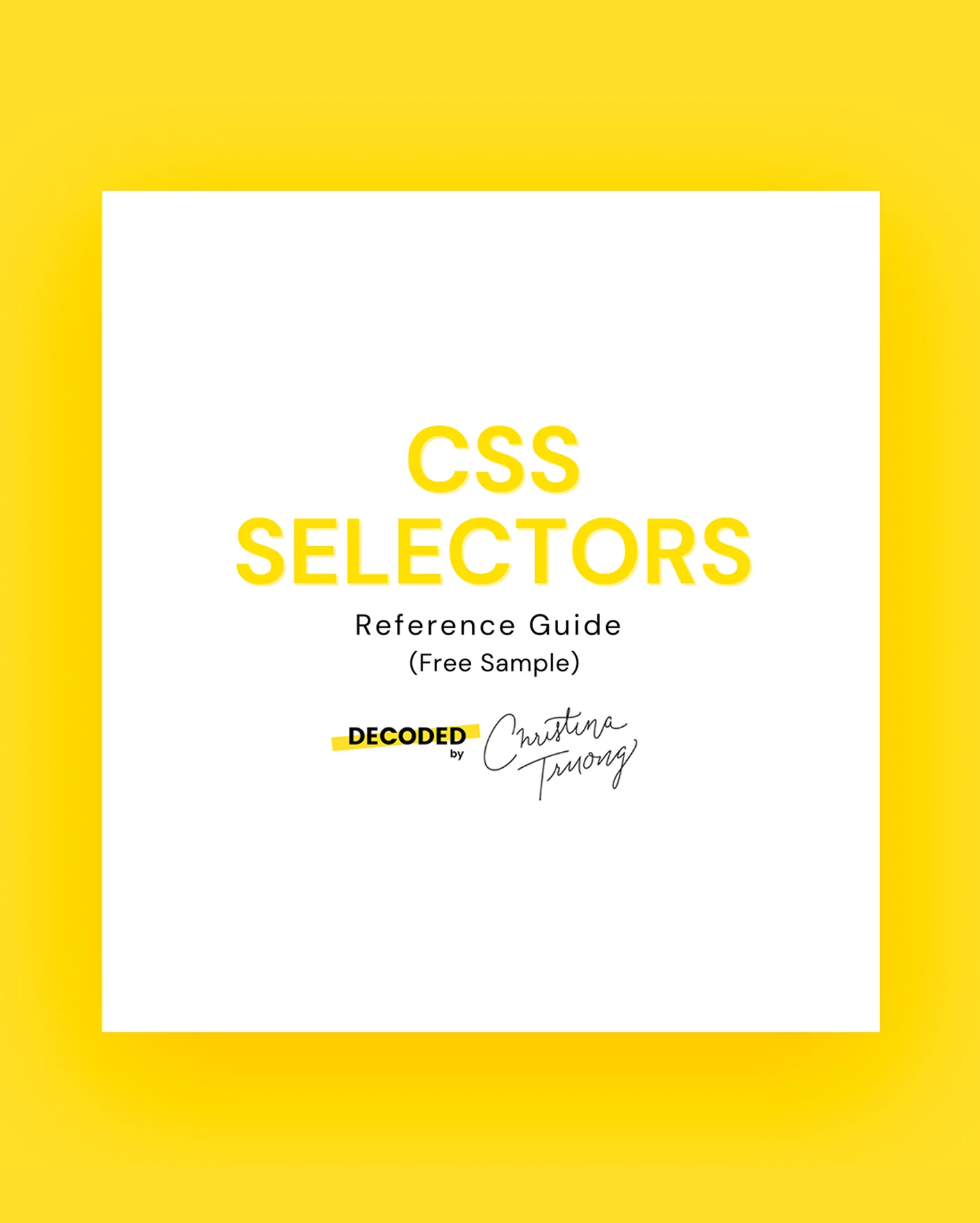 CSS Selectors Reference Guide (PDF) - FREE SAMPLE product image (1)