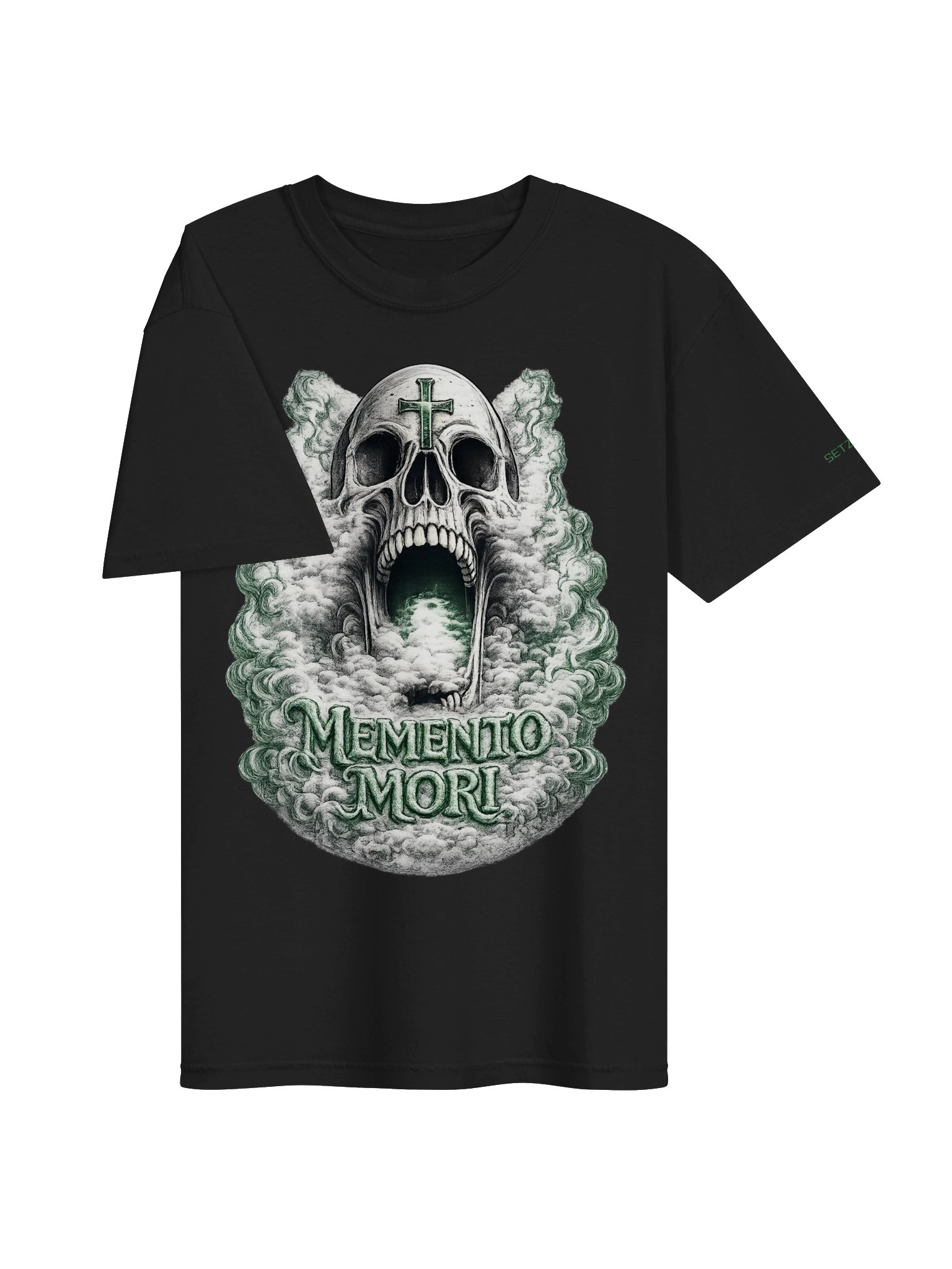 Memento Mori Skull Tee (Green) product image (3)