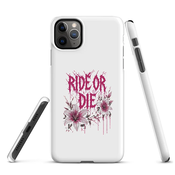 RIDE OR DIE Lily Snap White Case product image (1)