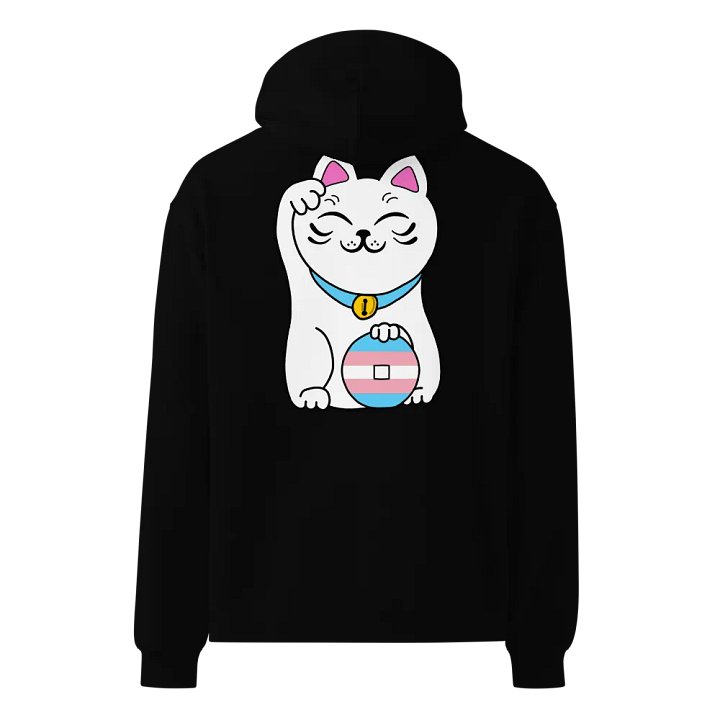 Maneki neko transgender pride hoodie product image (2)