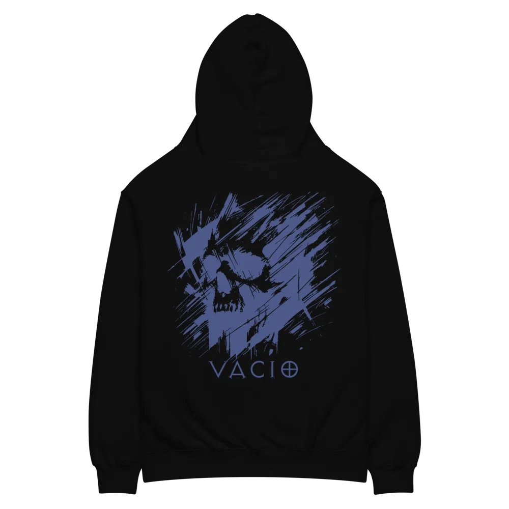 VACIO Abstract Scratch Skull Premium Relaxed Fit Hoodie (B) product image (8)