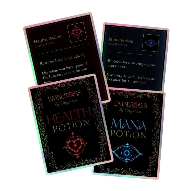 Mana Potion and Health Potion Holographic Sticker Bundle product image (1)
