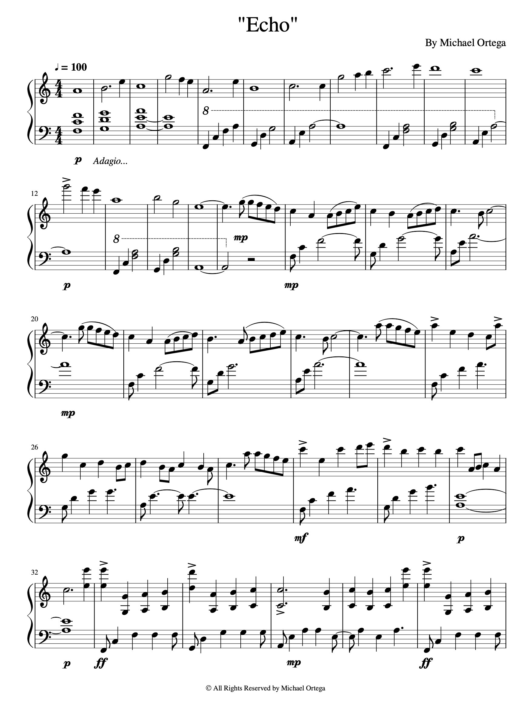 Echo (Piano Score) product image (2)